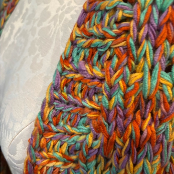 Rainbow Chunky Knit Cardigan Sweater - Picture 8 of 8
